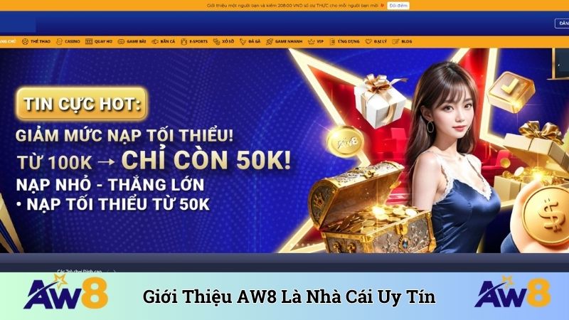 Giới Thiệu AW8 Giới thiệu AW8 là nhà cái hoạt động uy tín